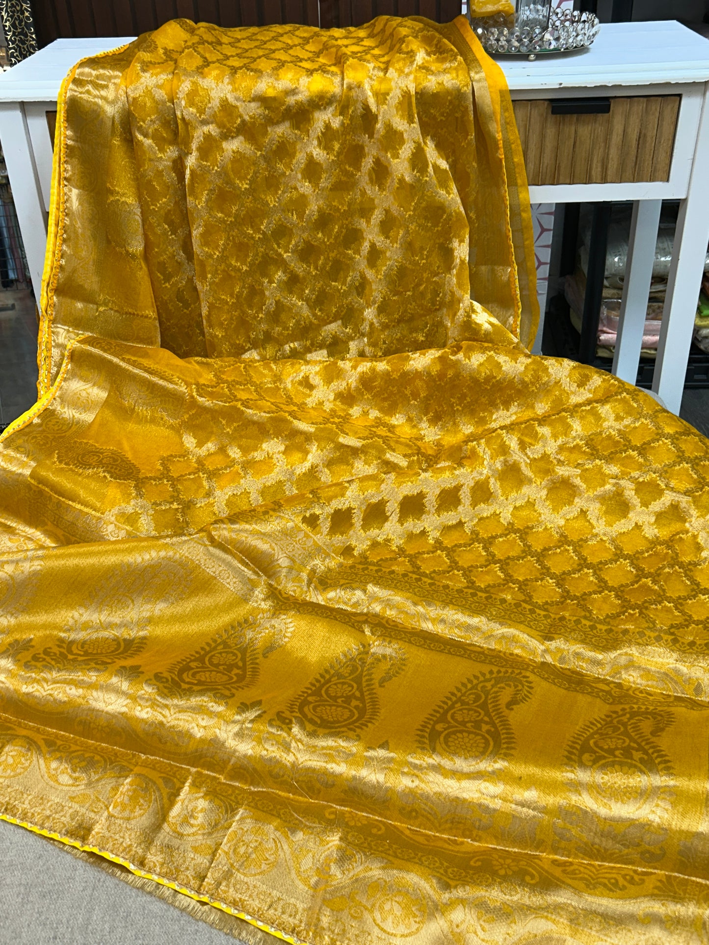 Tissue organza saree