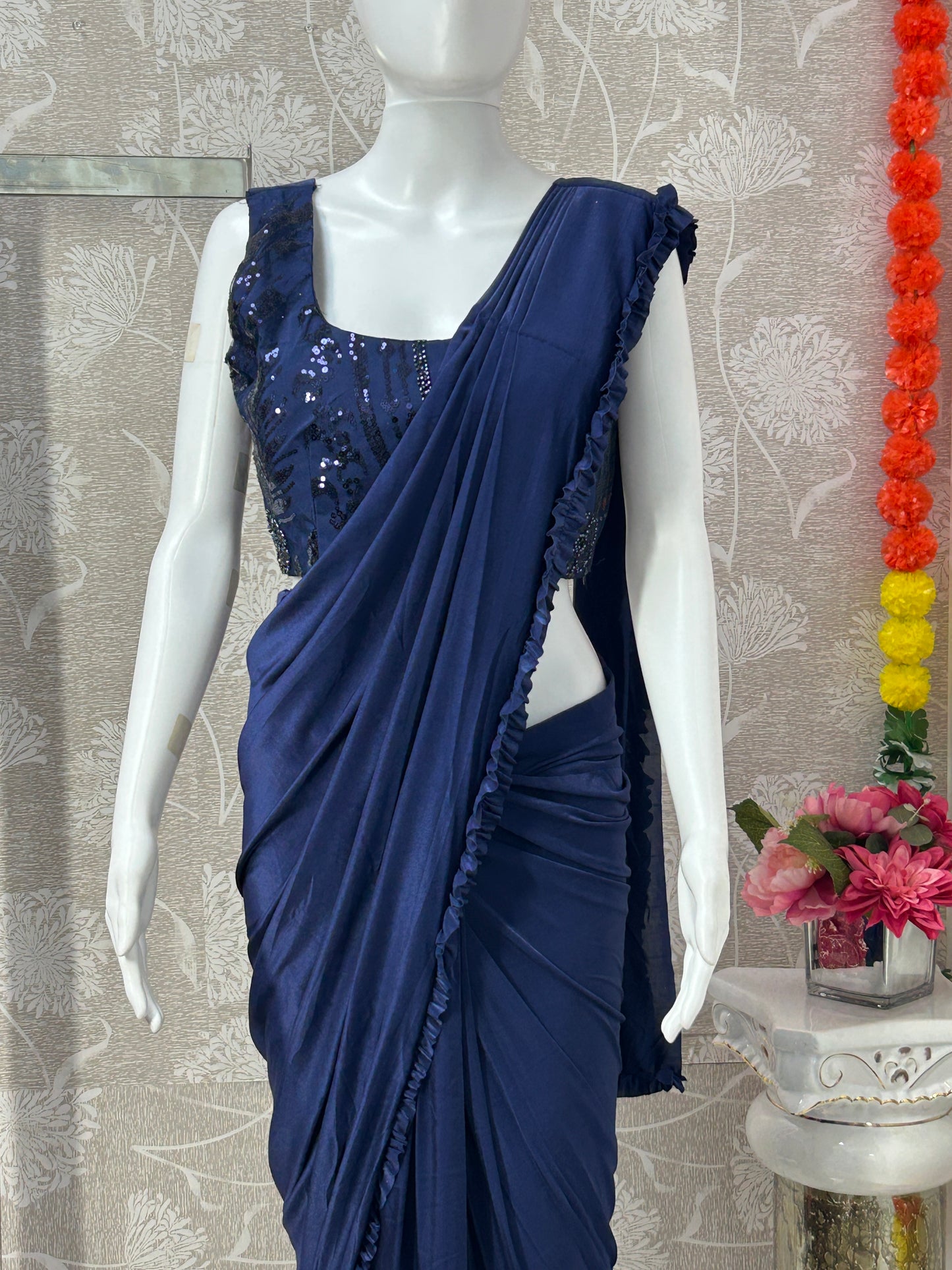 Readymade saree with ready blouse