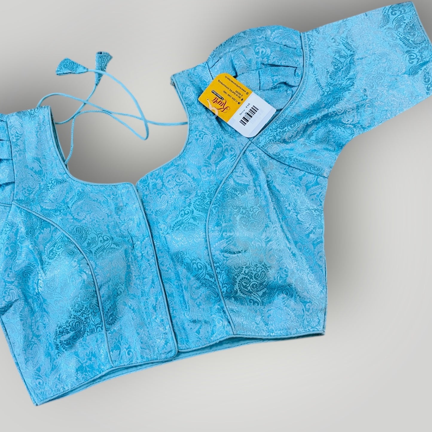 Light Blue / silver blouse