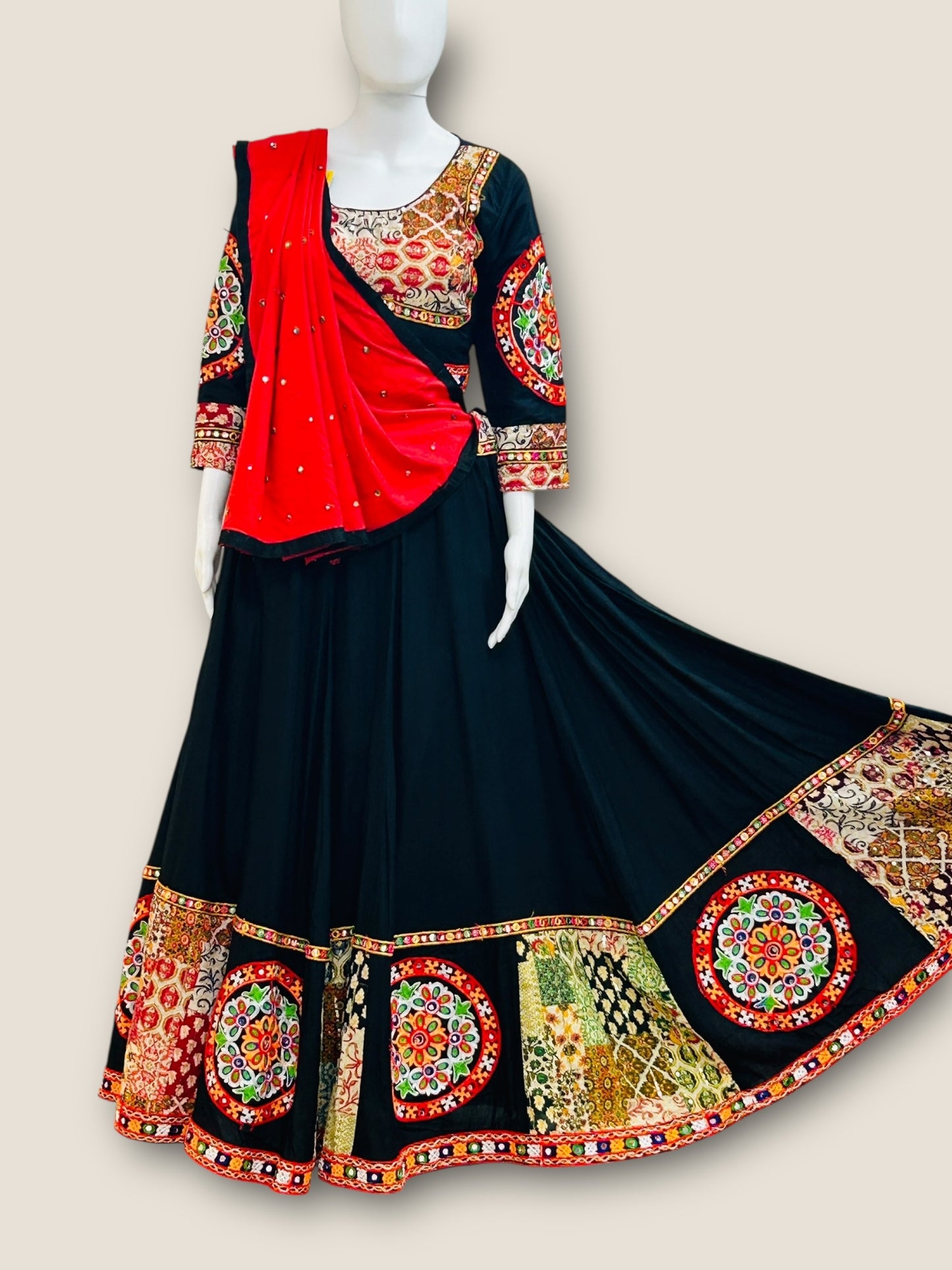Cotton chaniya choli set for garba/ lehenga choli