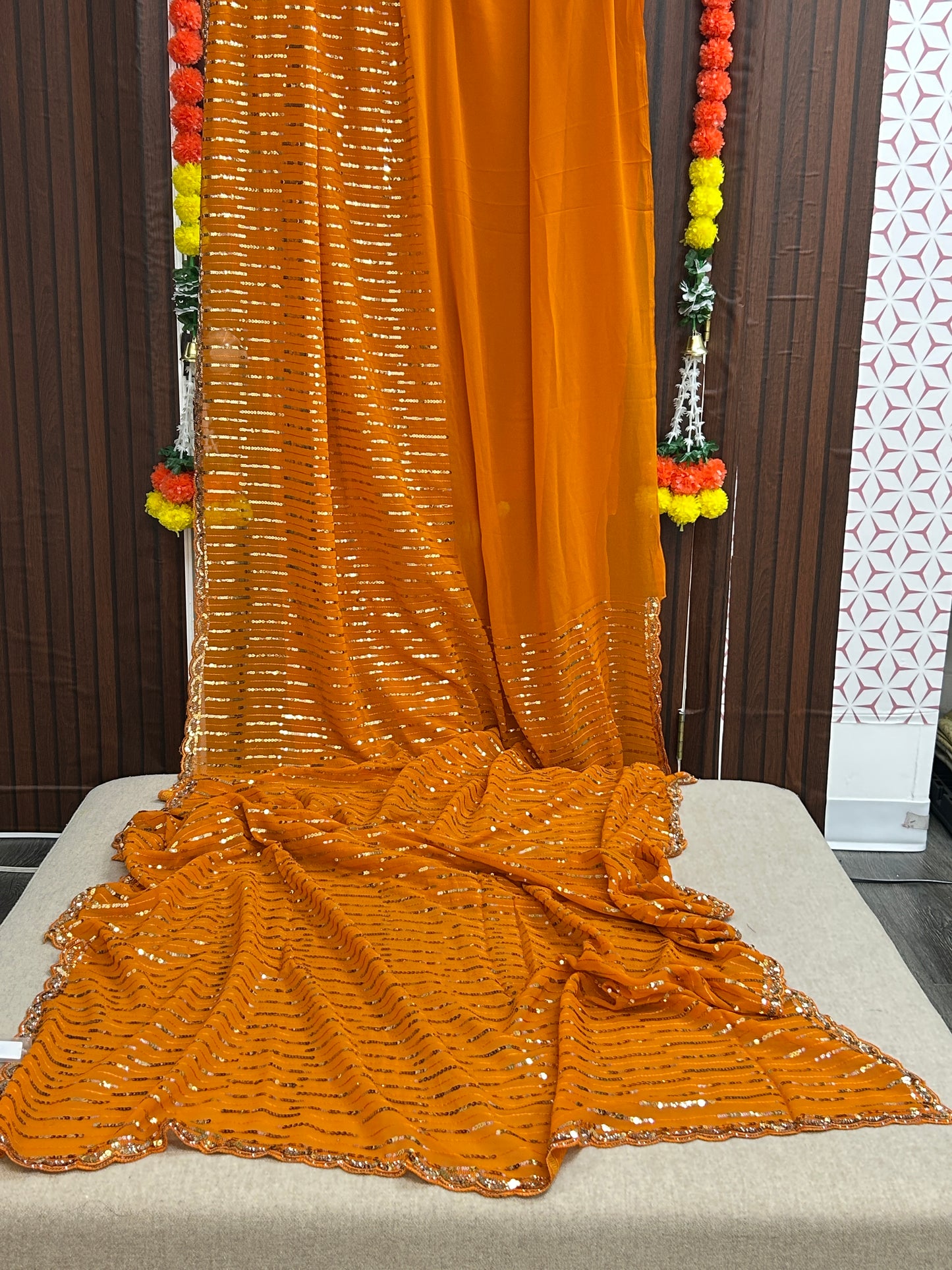 Sequin saree