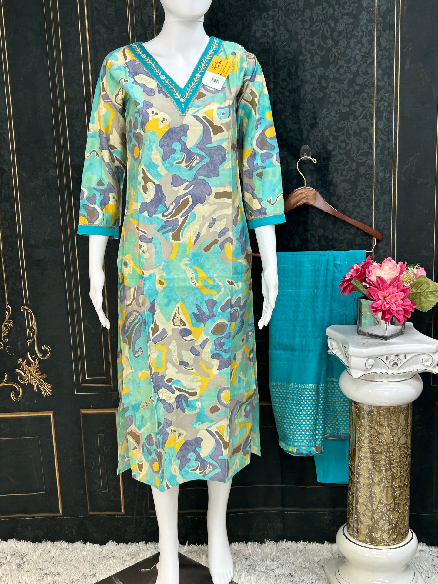 Modal silk salwar suit set