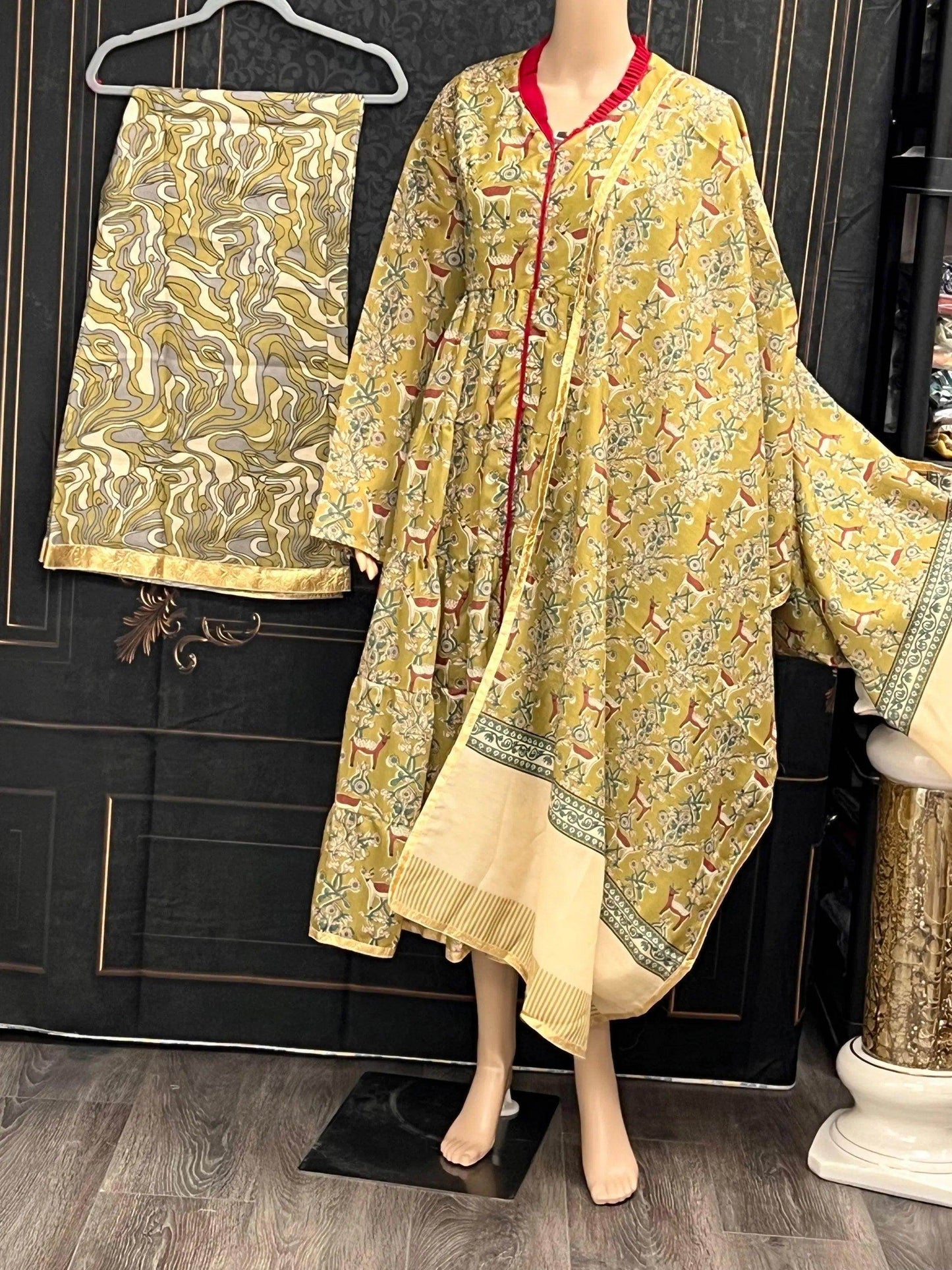 Chanderi silk kurti set - Kurti Connection USA