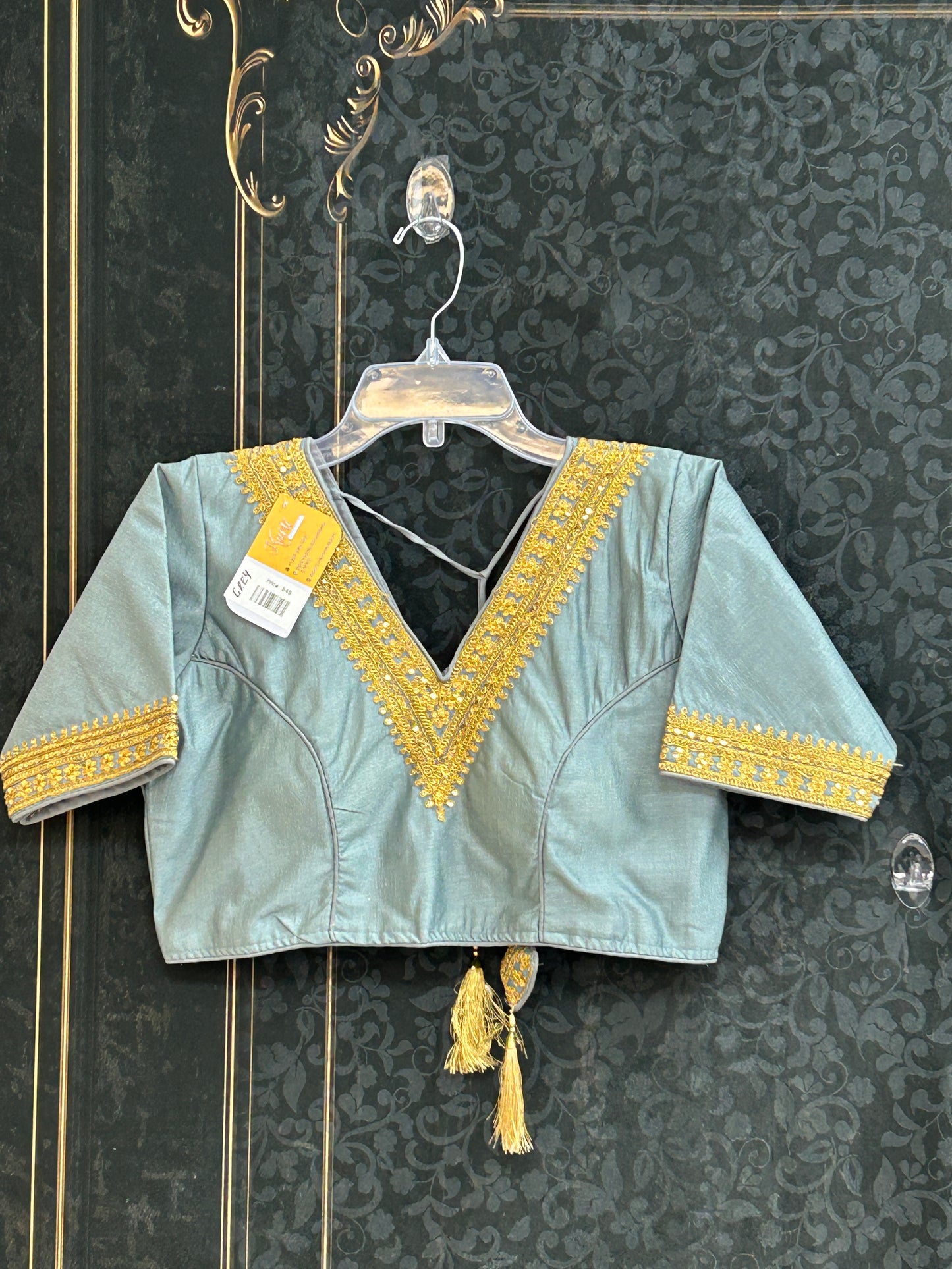Silk blouse : grey