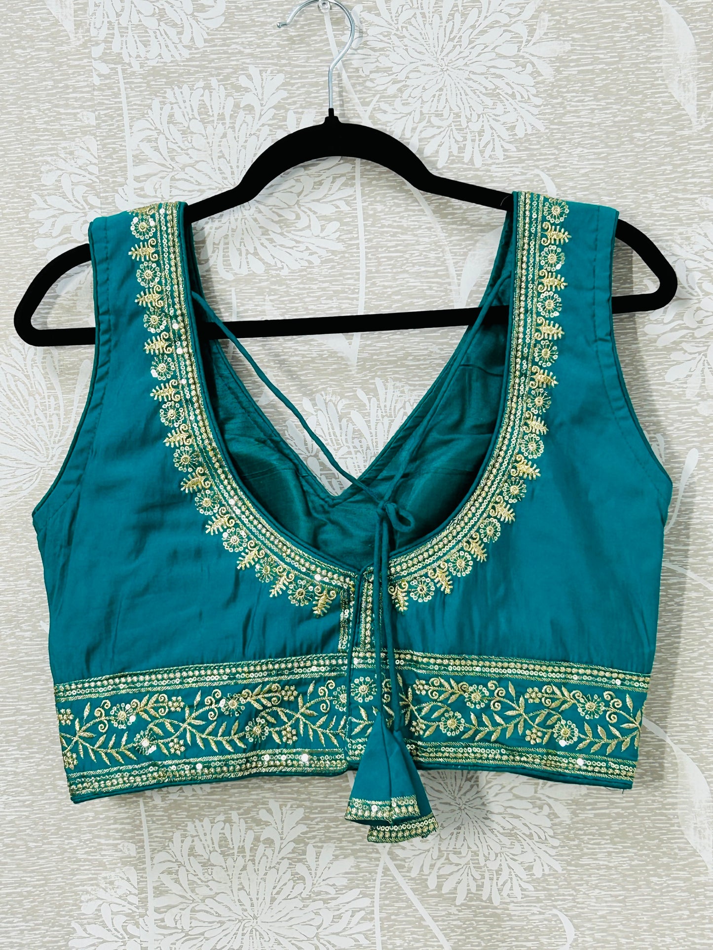 Teal blue blouse