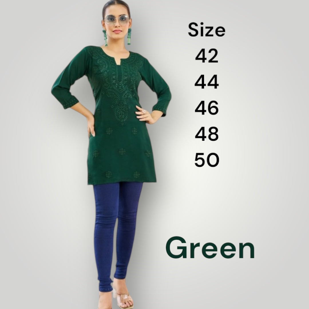 Pre Booking : Raha : cotton chikankari short Kurtis
