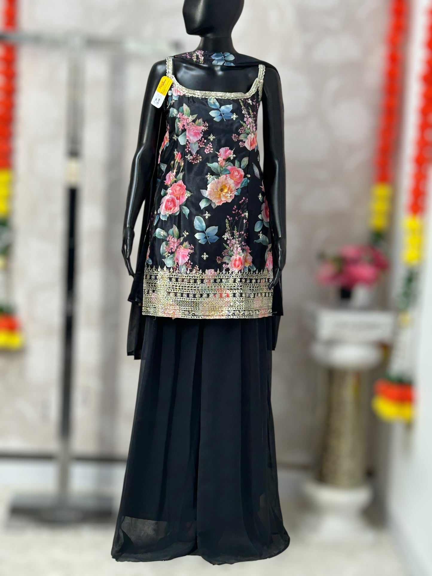 Black sharara set