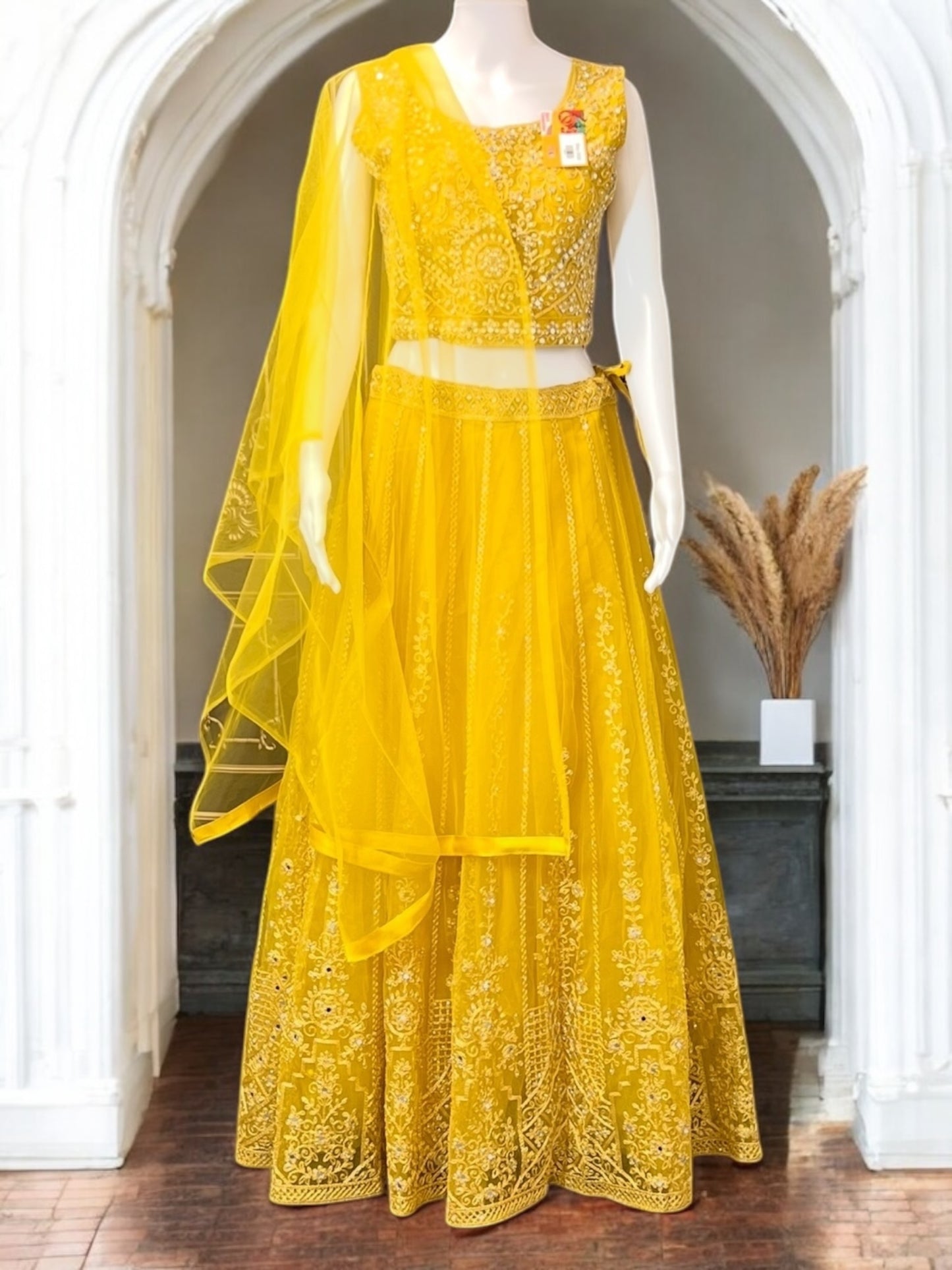 Yellow chaniya choli set