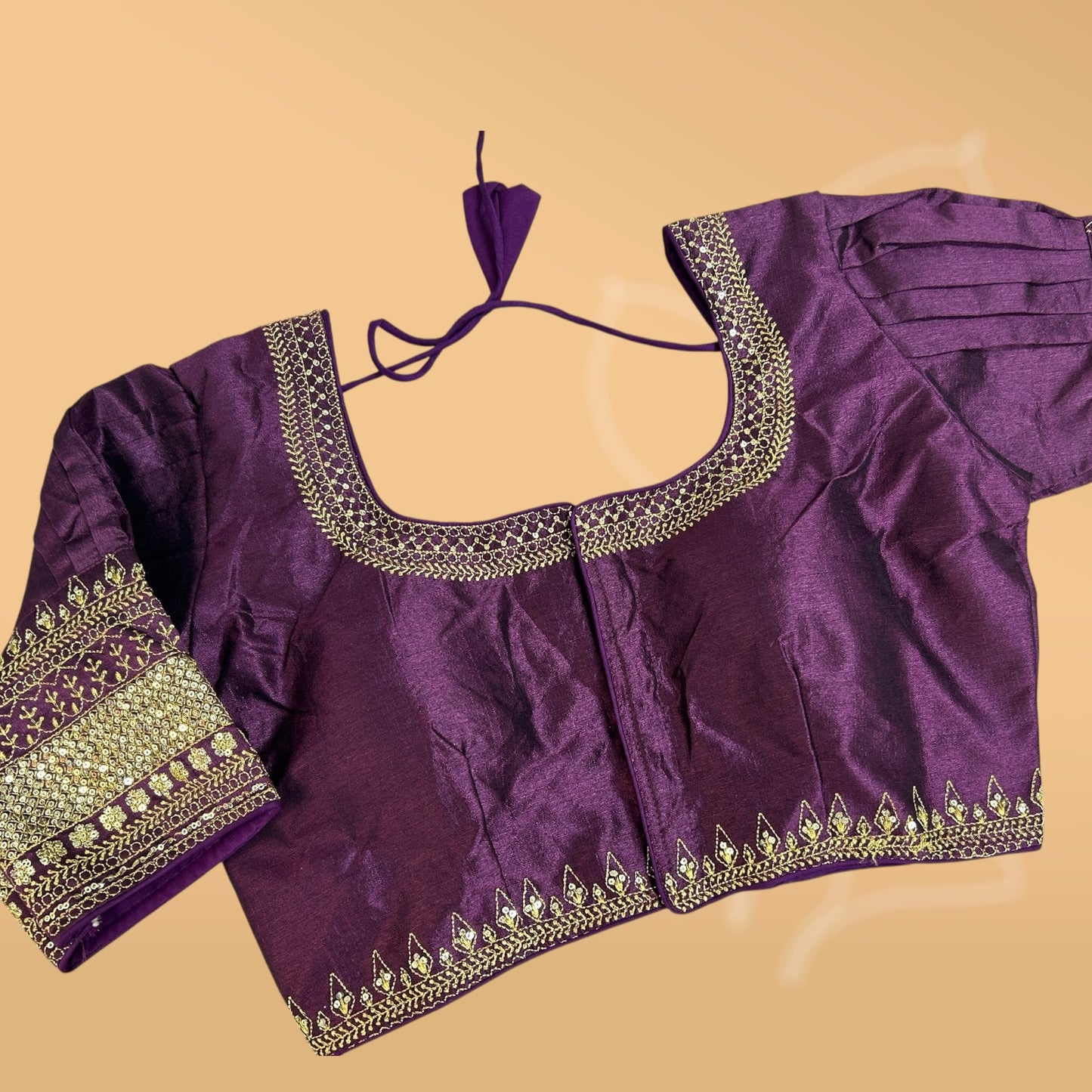 Raw silk blouse