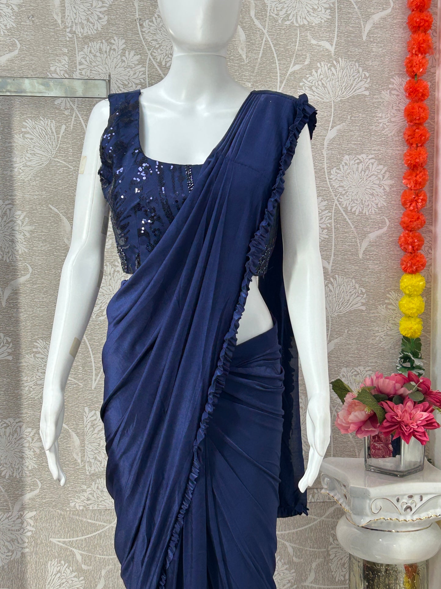 Readymade saree with ready blouse