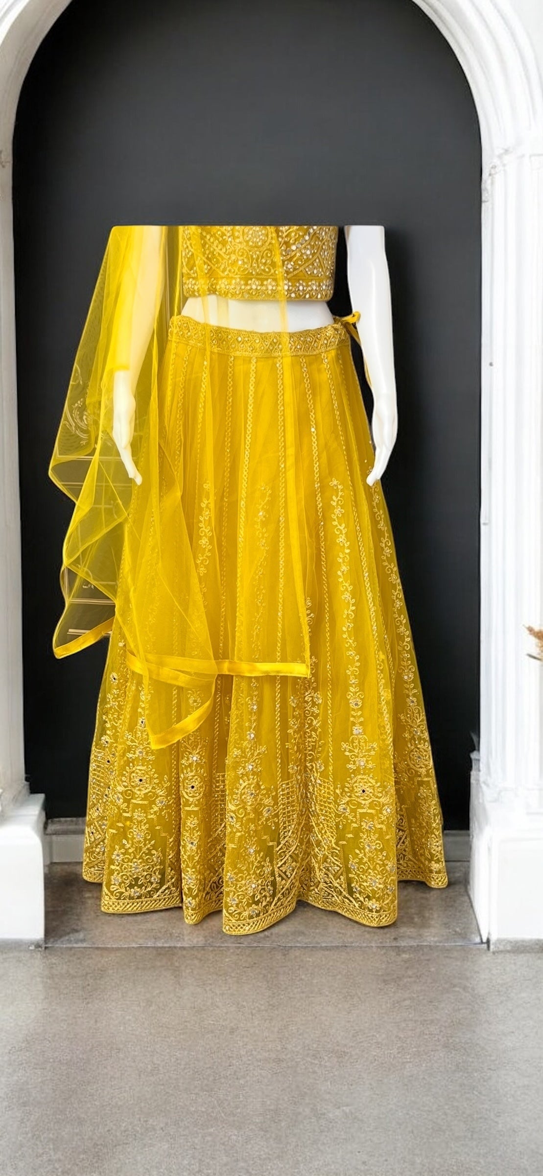 Yellow chaniya choli set