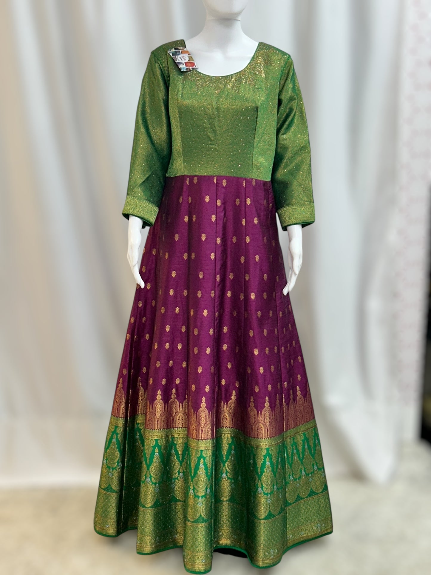 Silk long gown : only gown no dupatta