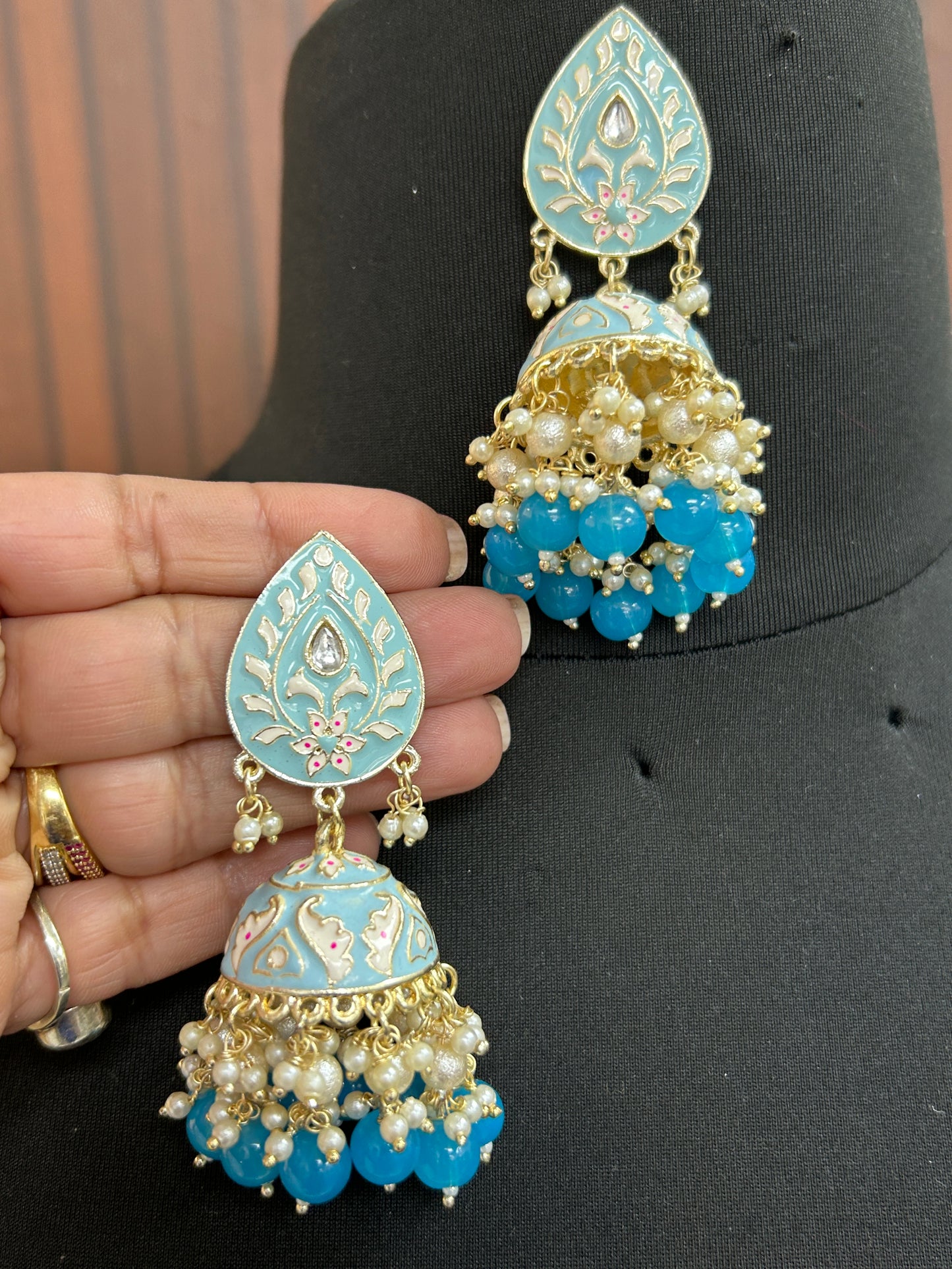 Meenakari jhumki