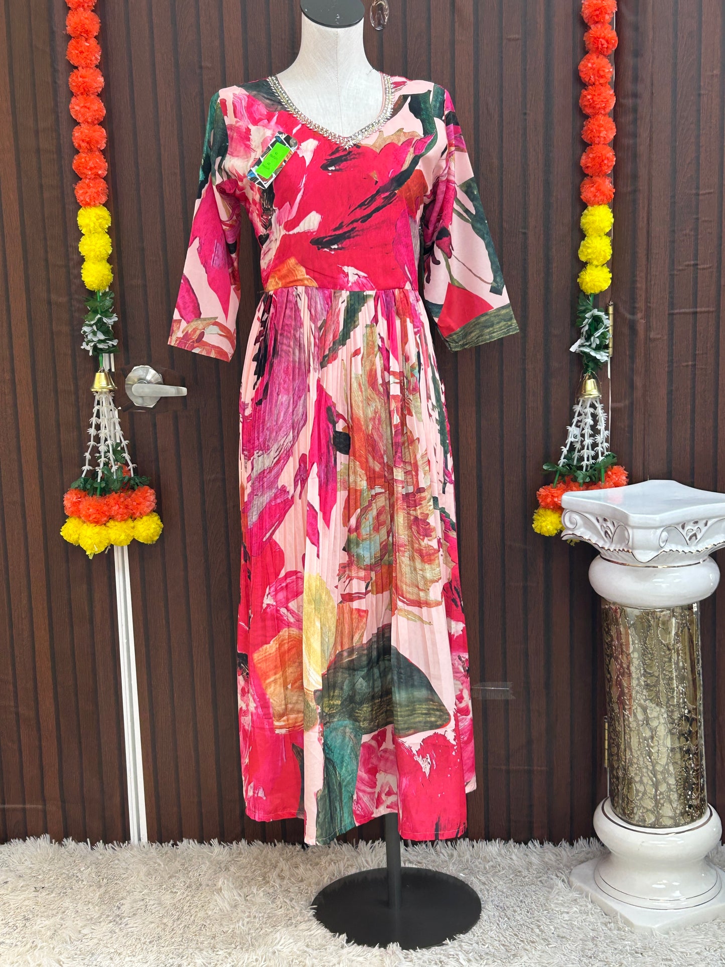 Chiffon silk kurti