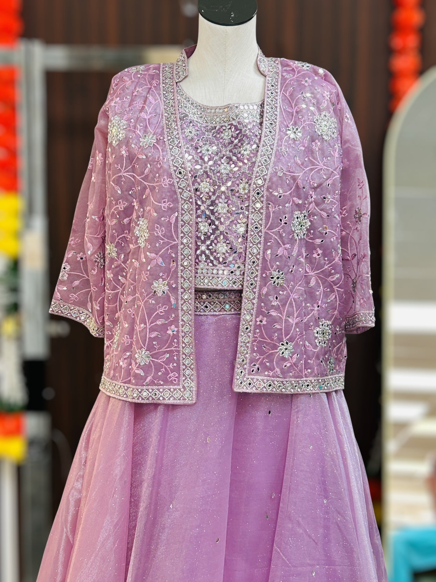 Tissue organza lehenga Choli set