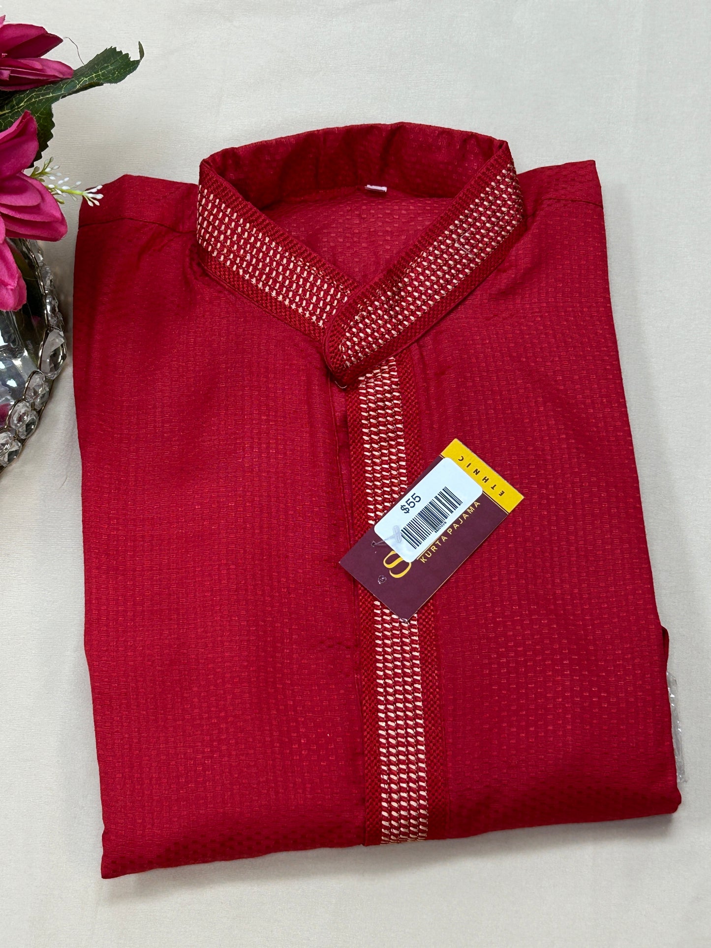 Red kurta set