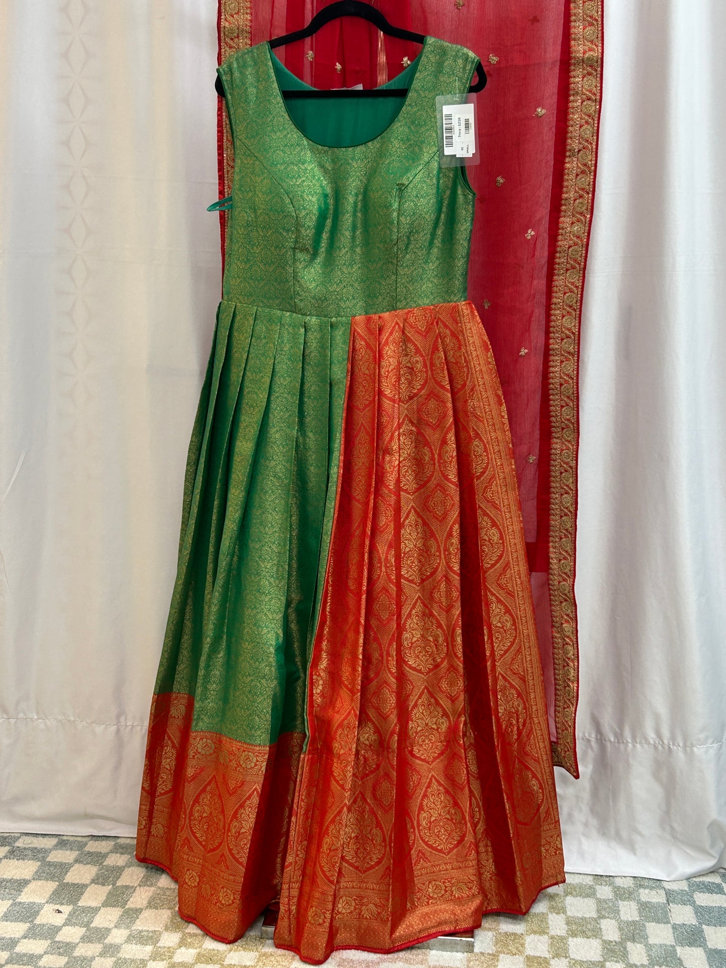 Silk long gown