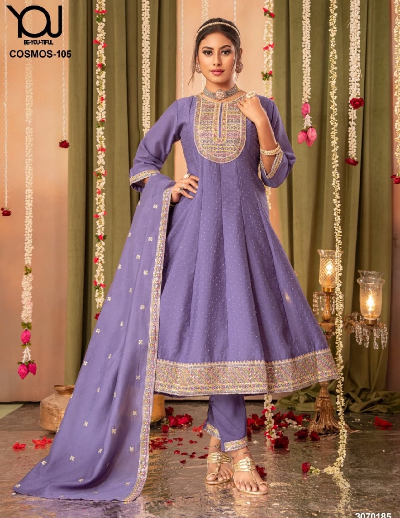 Silk anarkali suit