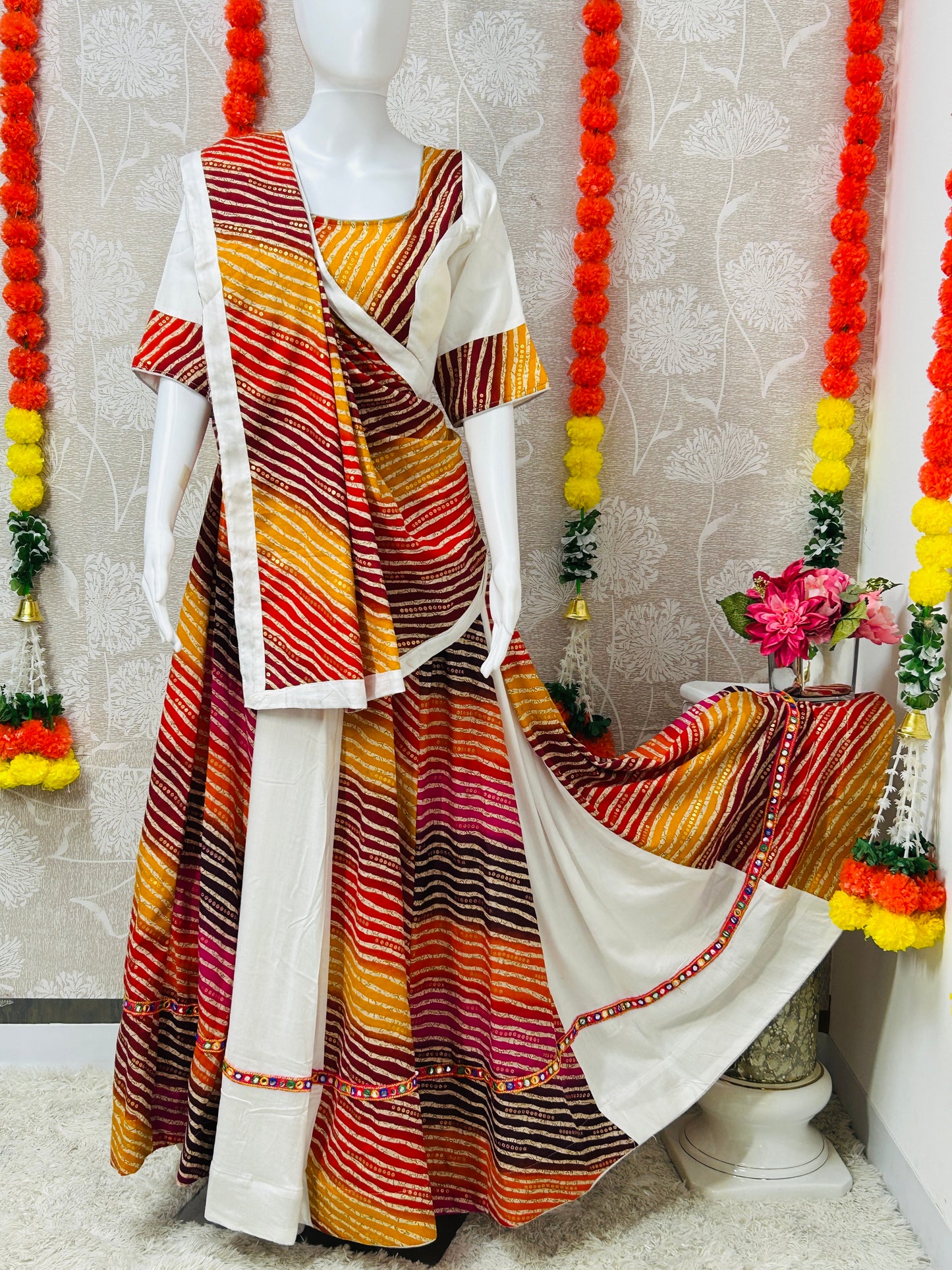 Garba chaniya choli : cotton