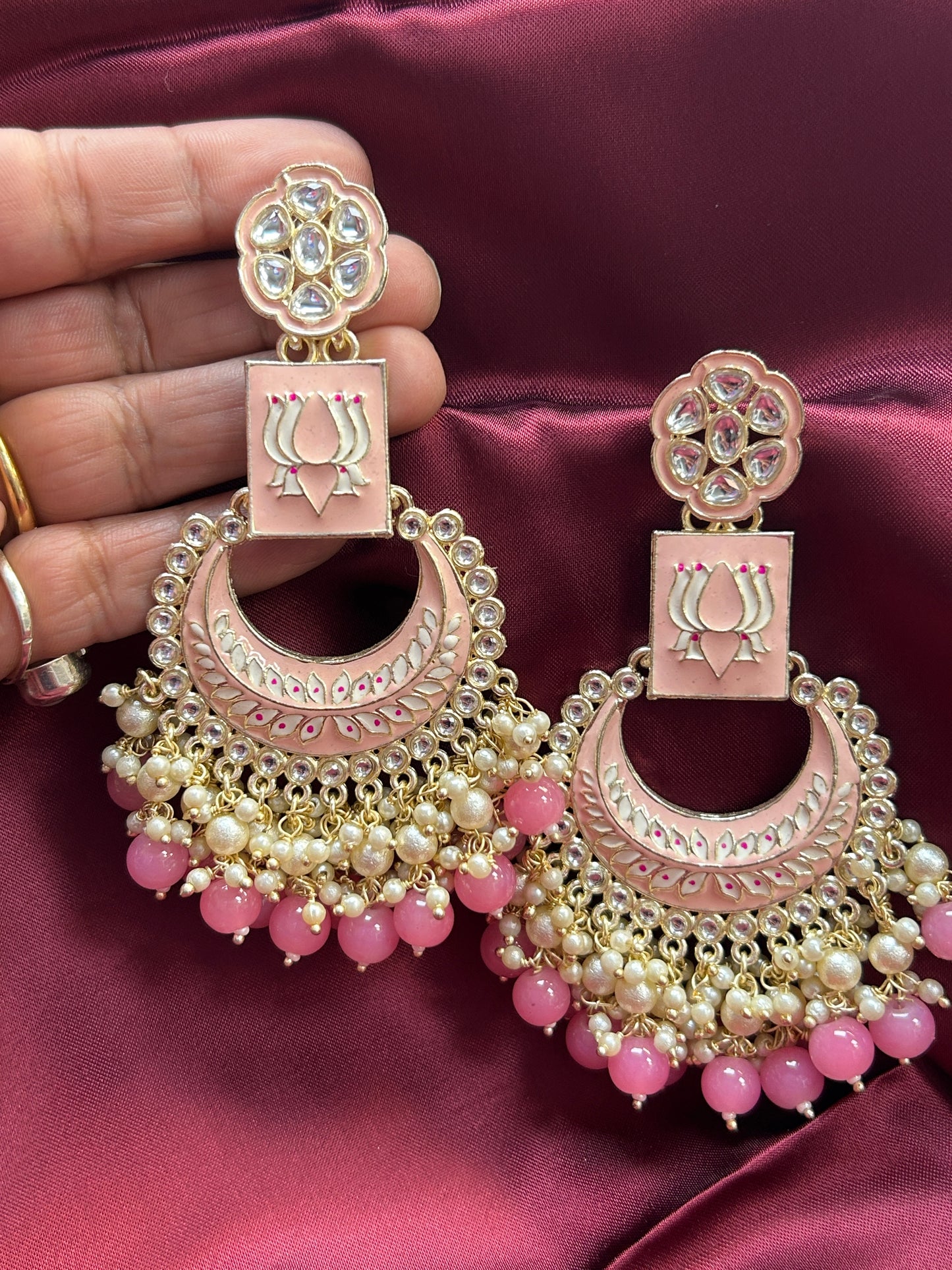 Meenakari earrings