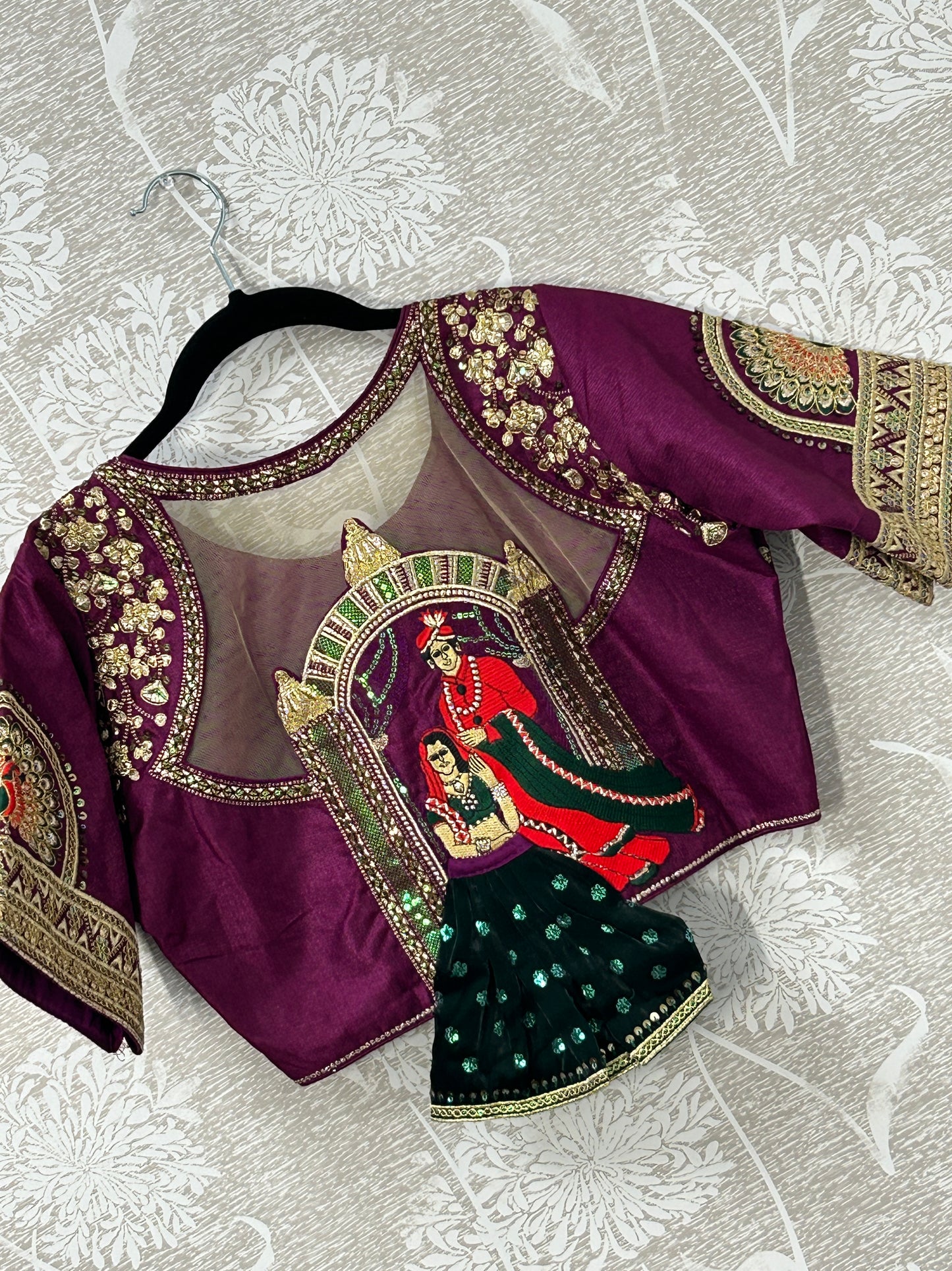 Wedding wear blouse | Color : wine