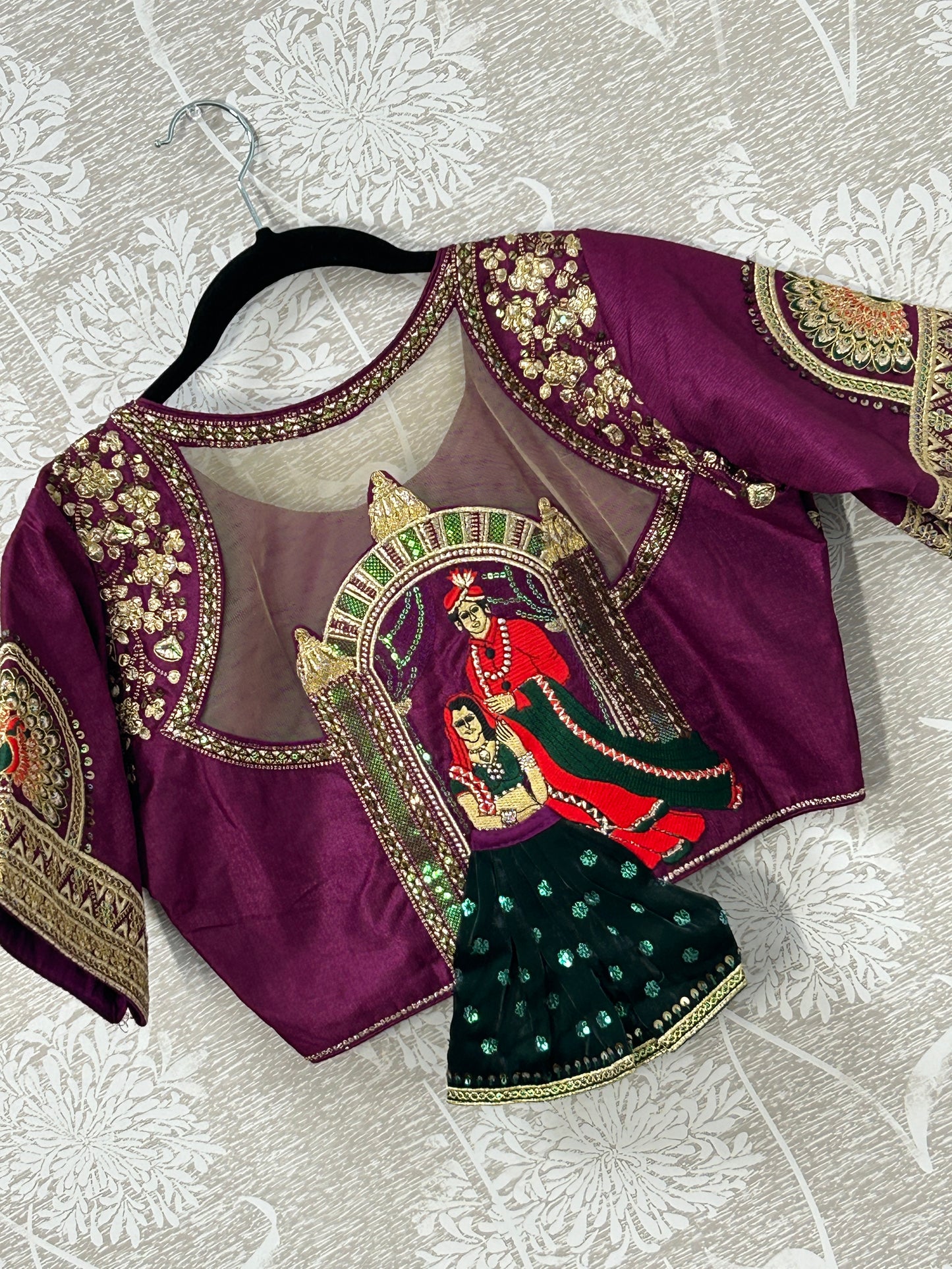 Wedding wear blouse | Color : wine