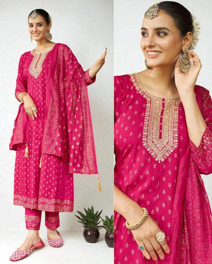 Pink : Plus size Kurti set - Kurti Connection USA