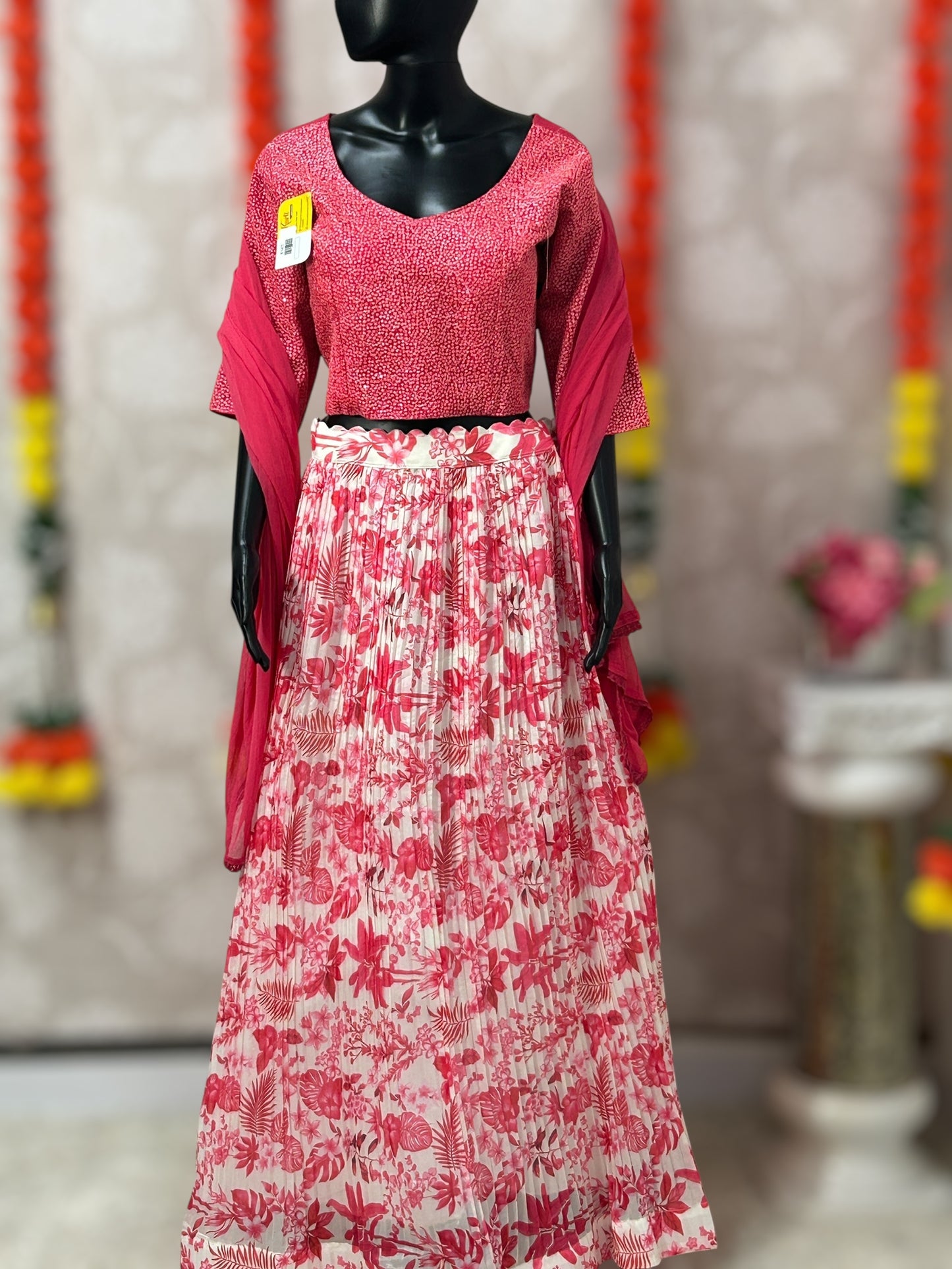 Chiffon lehenga Choli set