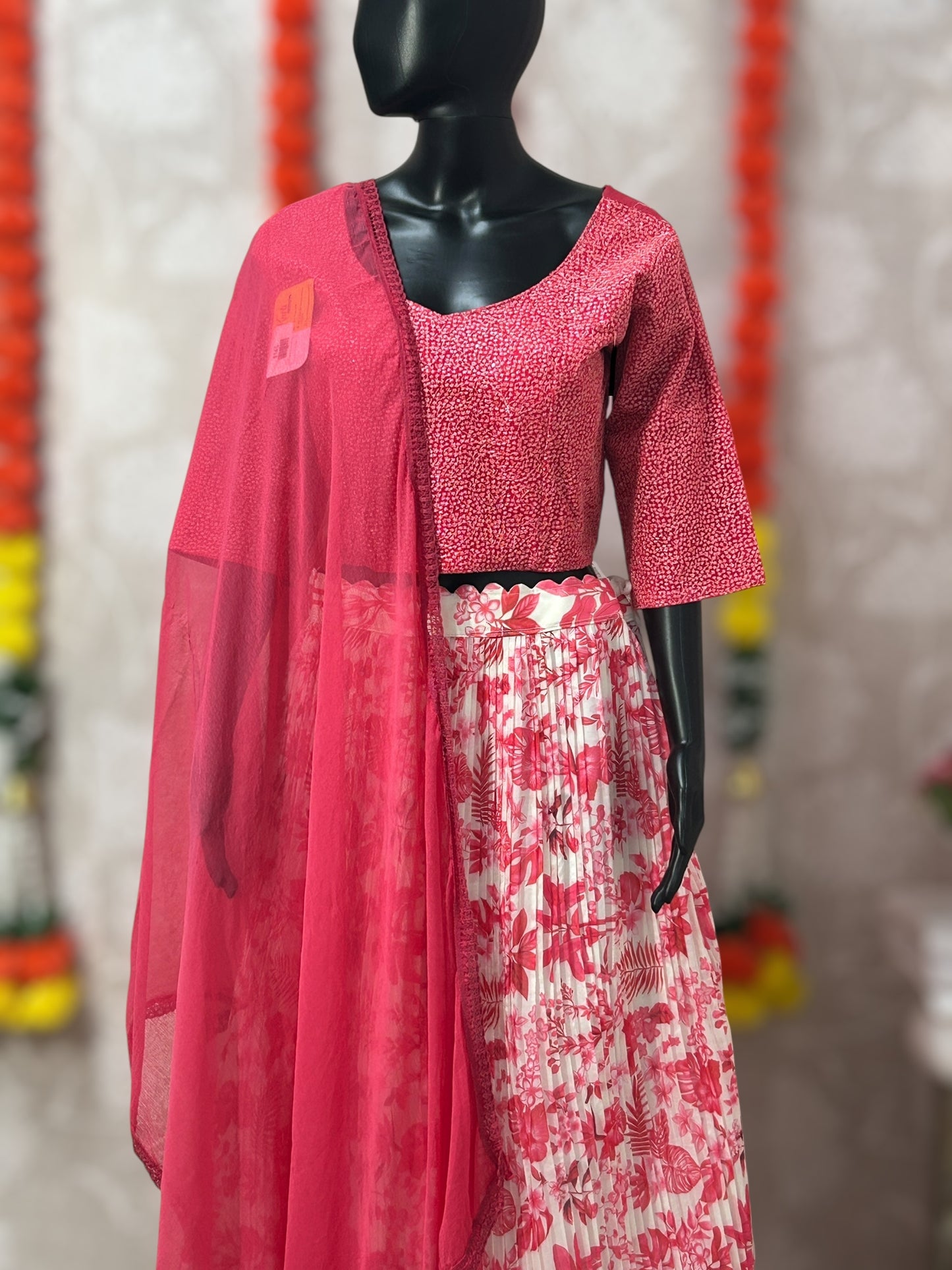 Chiffon lehenga Choli set