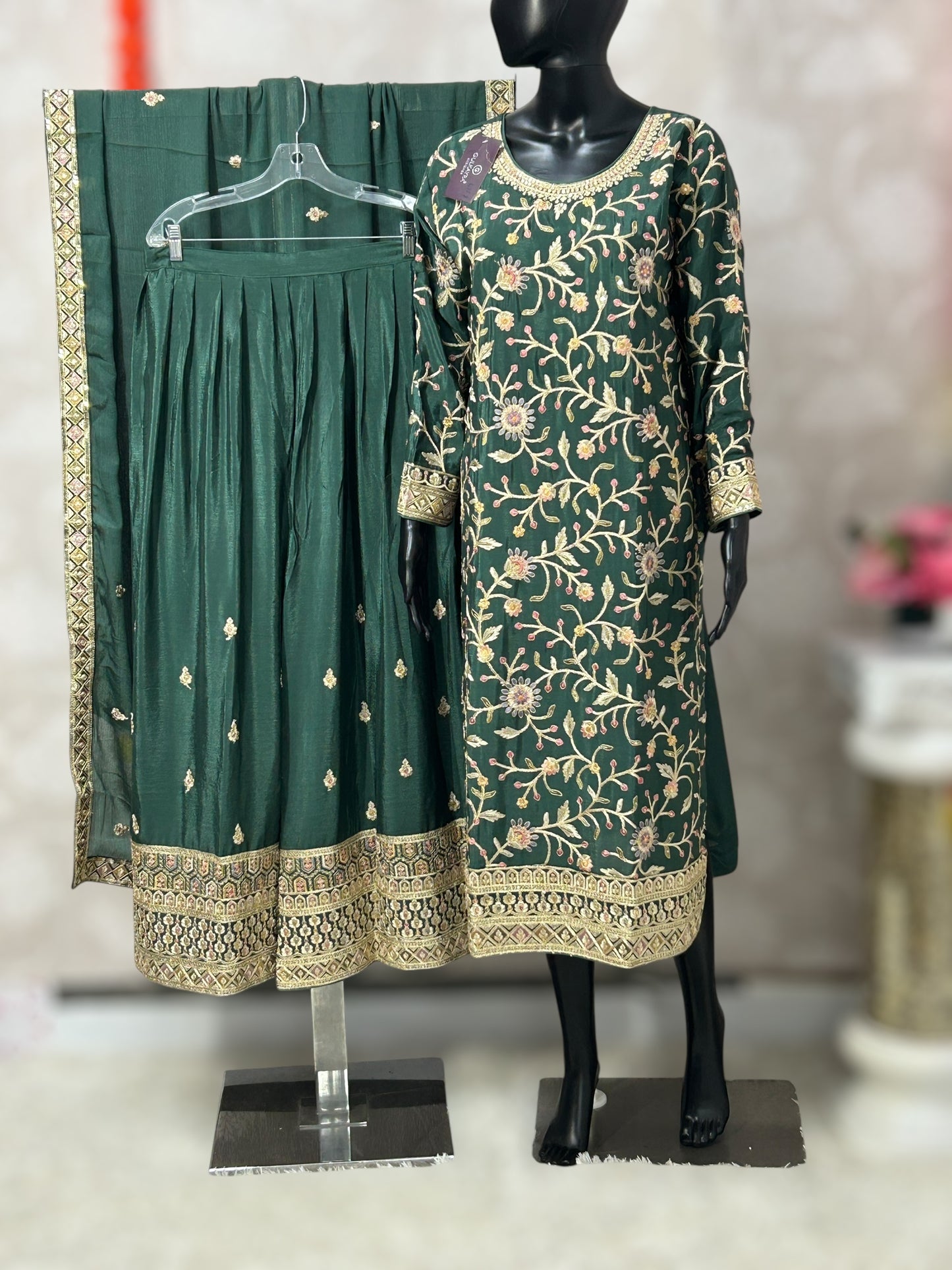Silk sharara suit