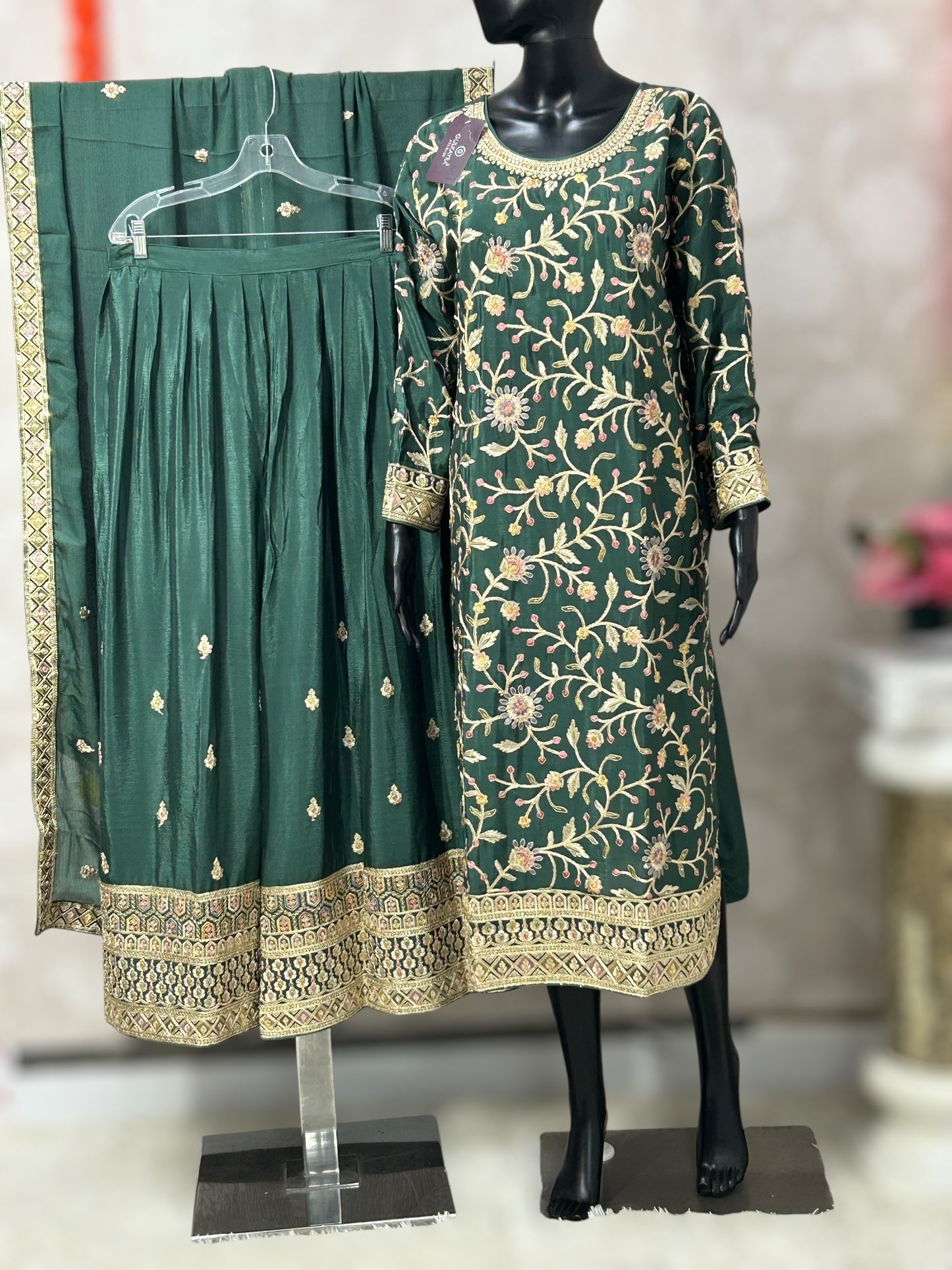 Silk sharara suit