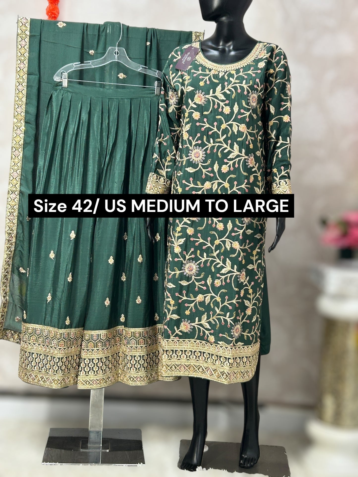 Silk sharara suit