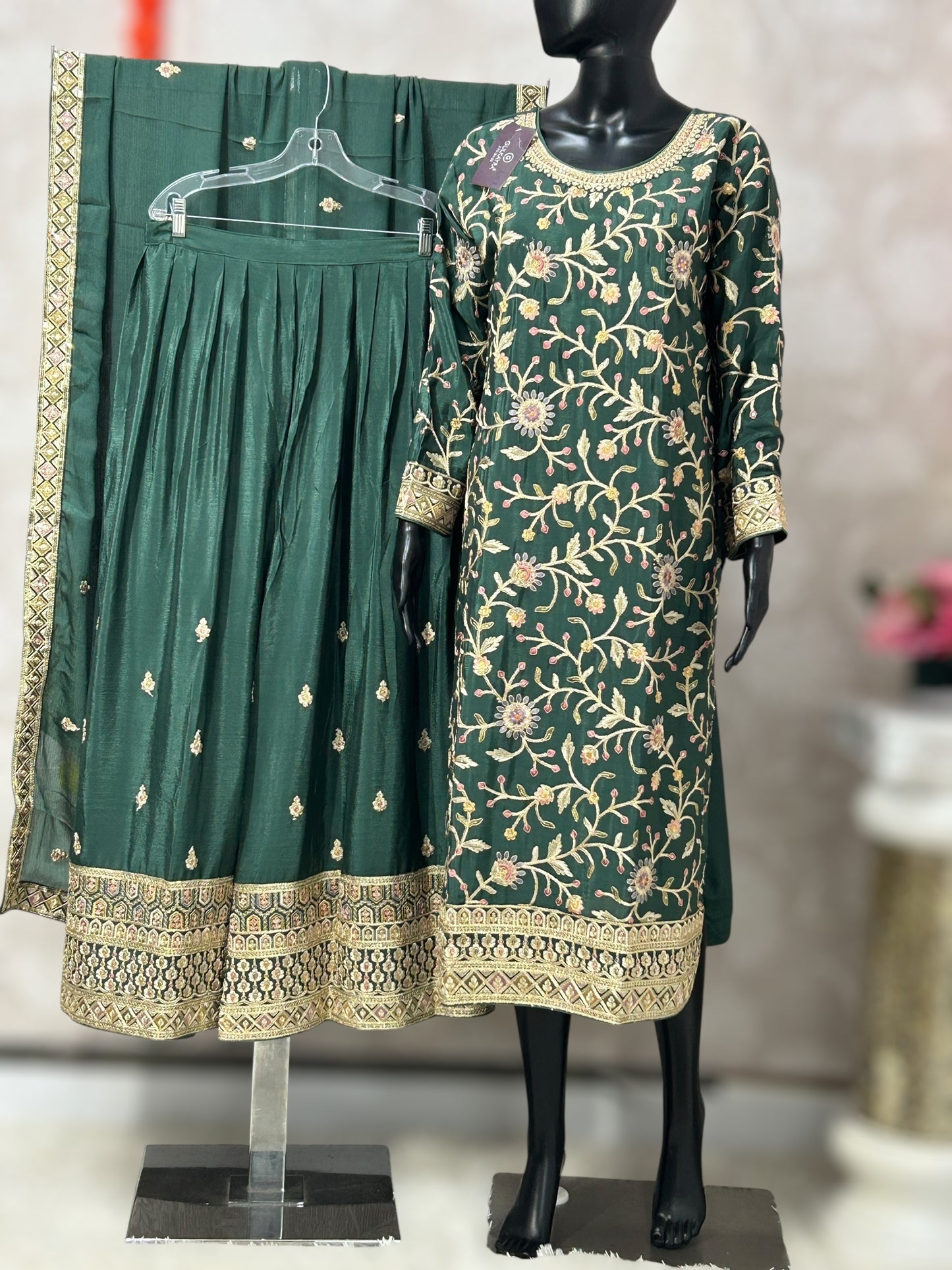 Silk sharara suit