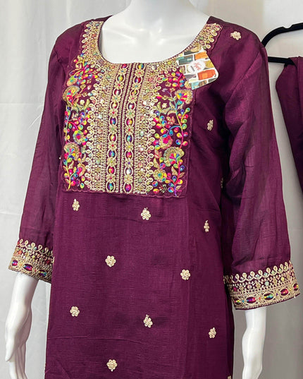 Salwar Suit | Kurti pant set with dupatta - Kurti Connection USA
