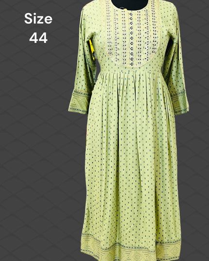 Cotton long kurti - Kurti Connection USA