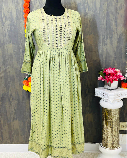 Cotton long kurti - Kurti Connection USA