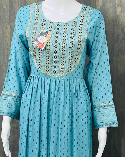Cotton long kurti - Kurti Connection USA