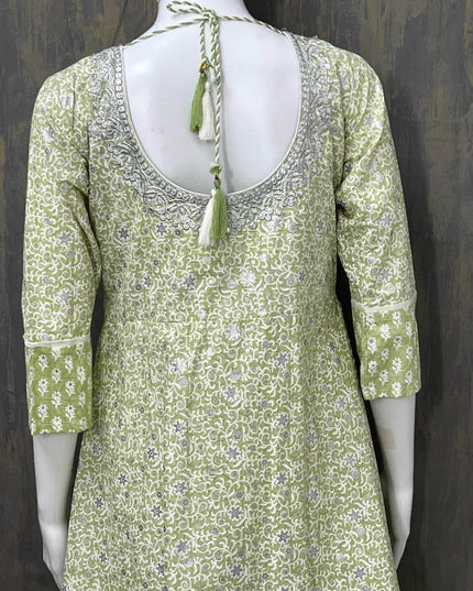 Cotton Long kurti with dupatta - Kurti Connection USA