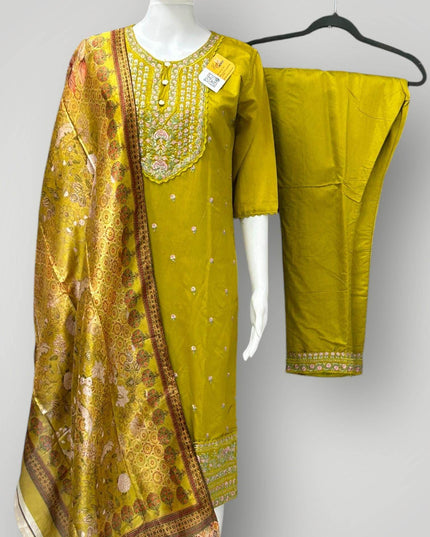 Silk kurti pant set - Kurti Connection USA