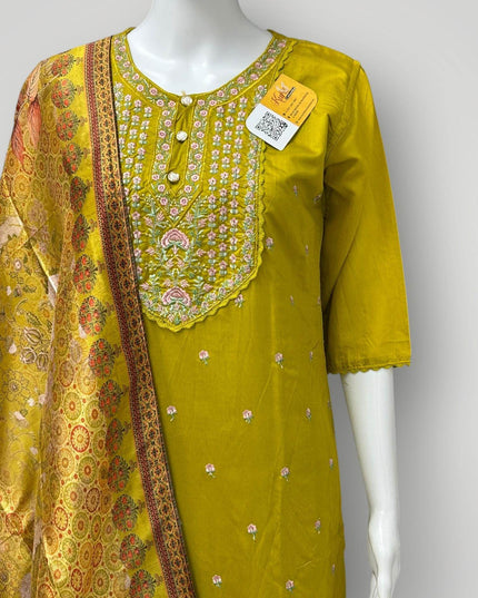 Silk kurti pant set - Kurti Connection USA