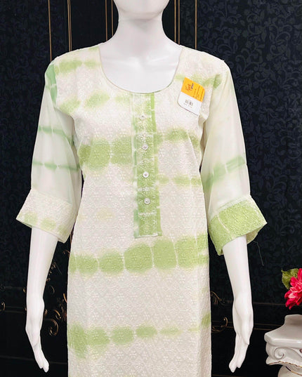 Chiffon chikankari kurti : SALE - Kurti Connection USA