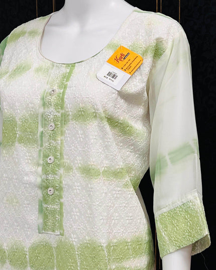 Chiffon chikankari kurti : SALE - Kurti Connection USA