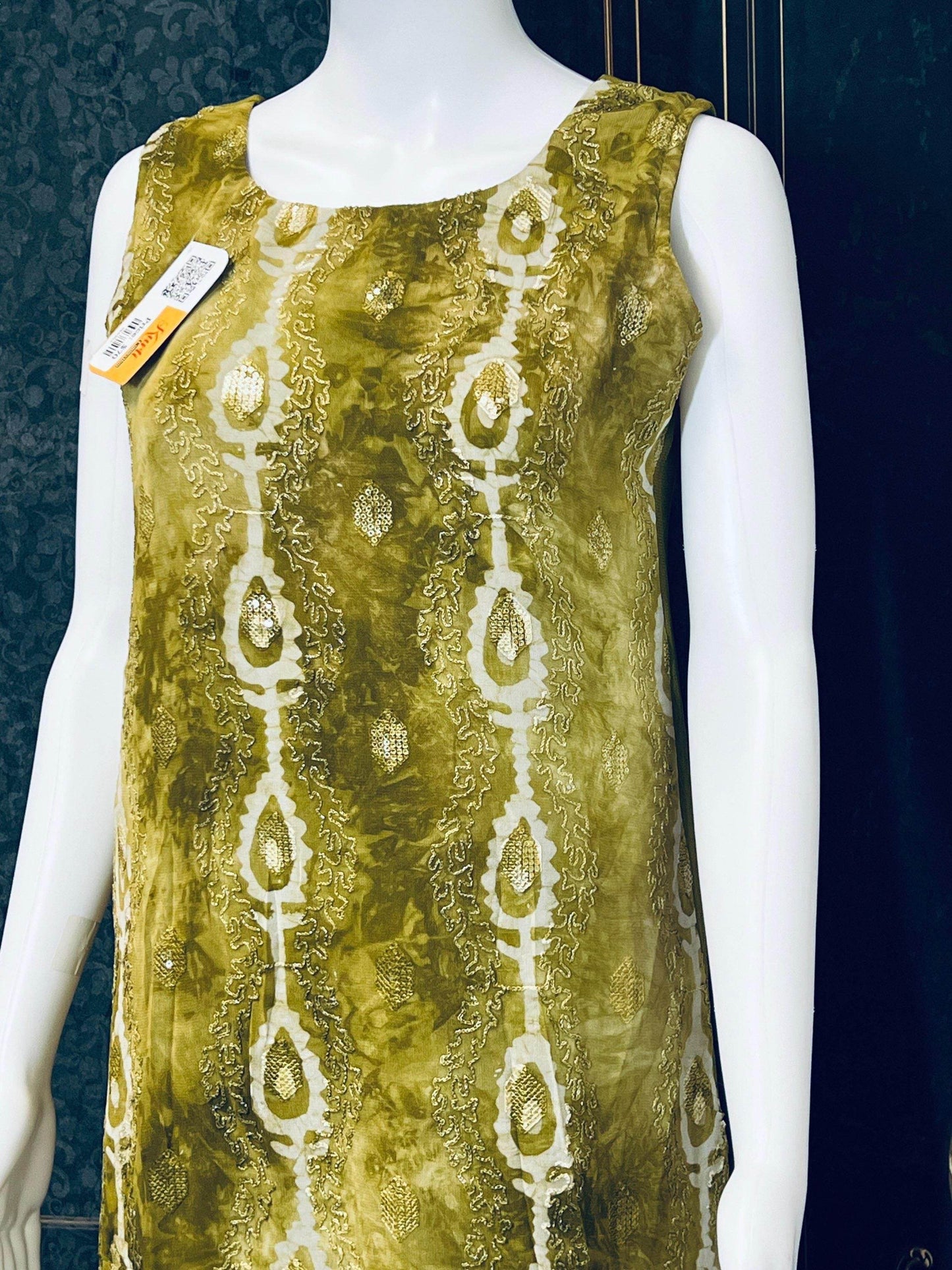 Pure chiffon kurti | batik print - Kurti Connection USA