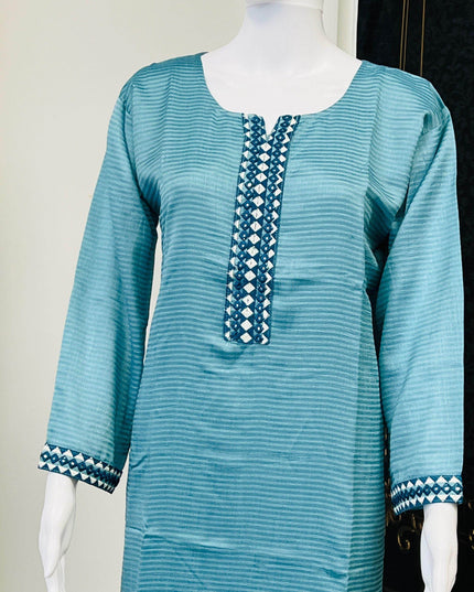 Chinon silk kurti - Kurti Connection USA