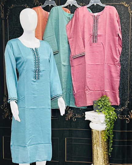 Chinon silk kurti - Kurti Connection USA
