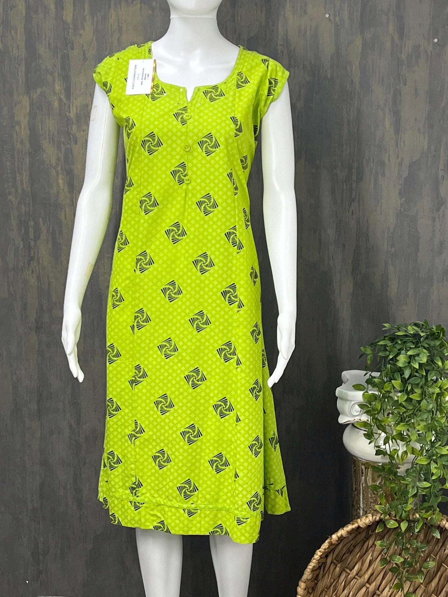 Cotton sleeveless kurti - Kurti Connection USA