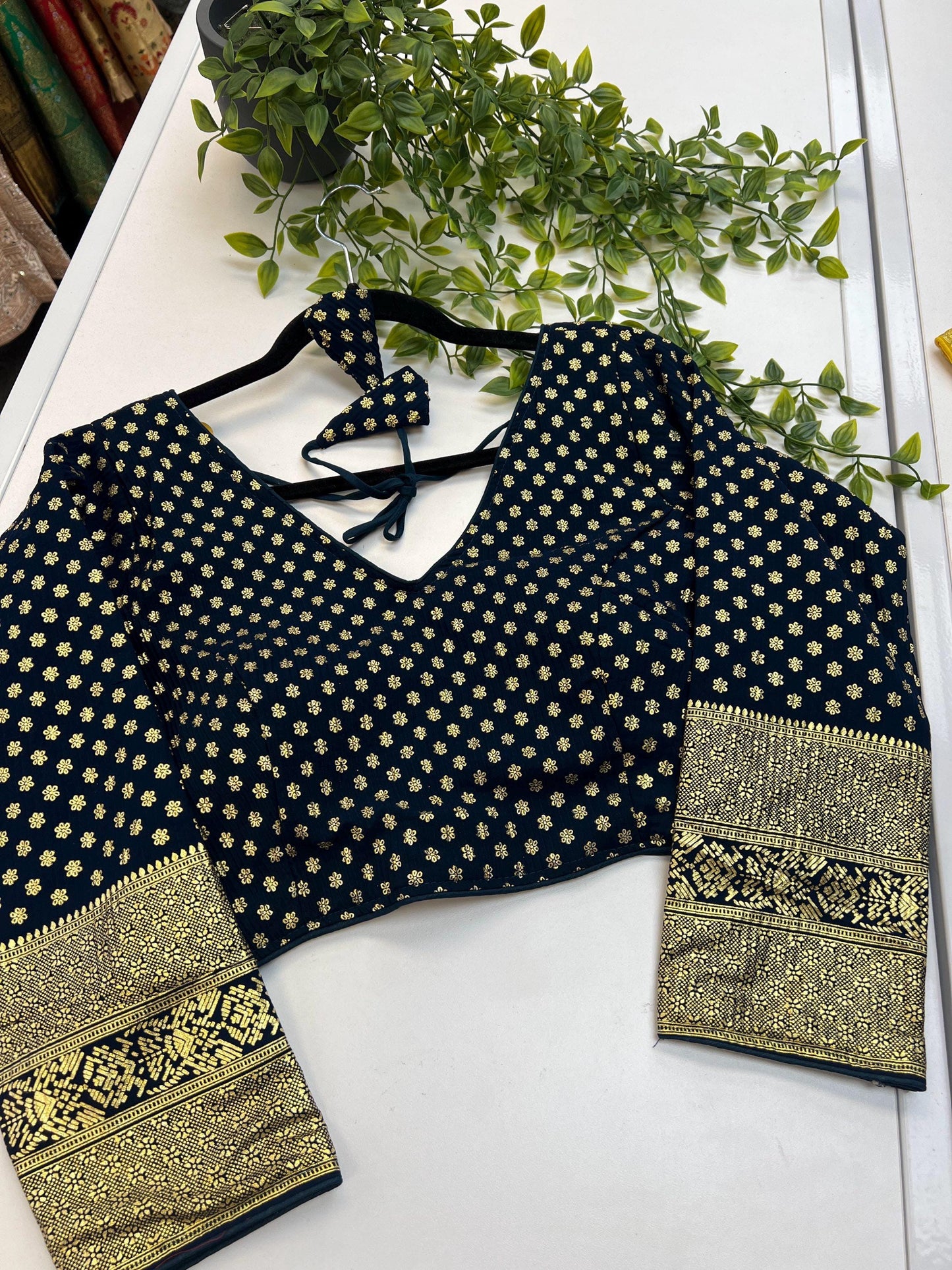 Chiffon Dark blue blouse