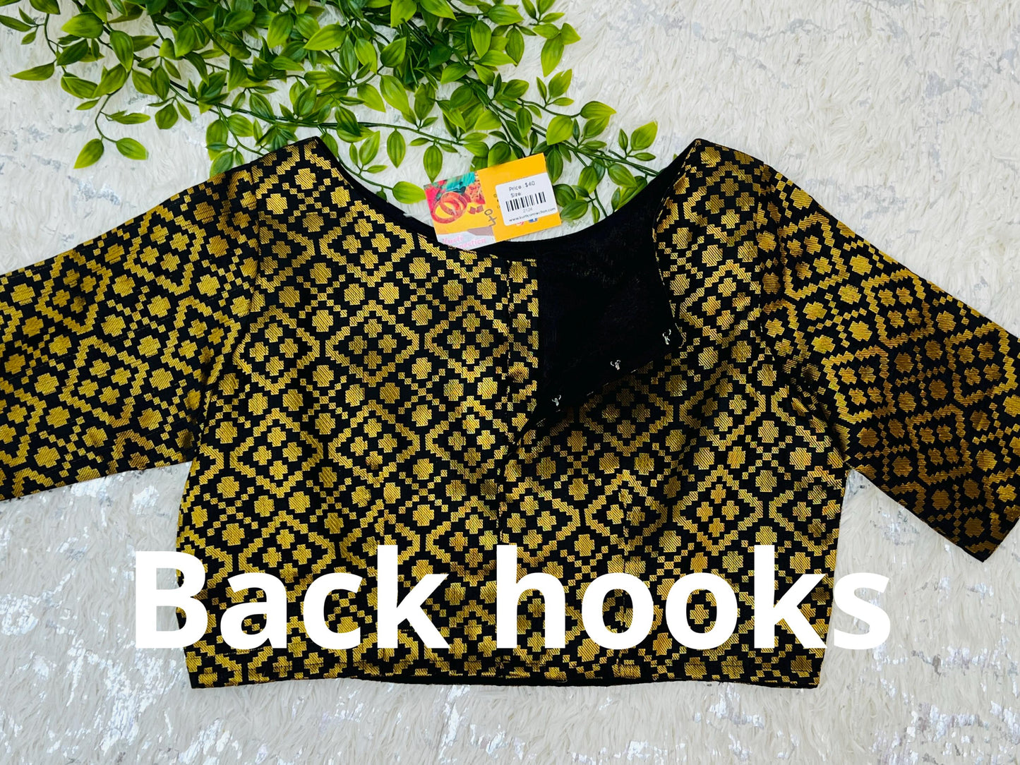 Black gold High neck blouse