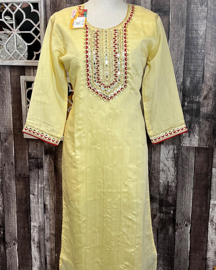 Chanderi silk kurti - Kurti Connection USA