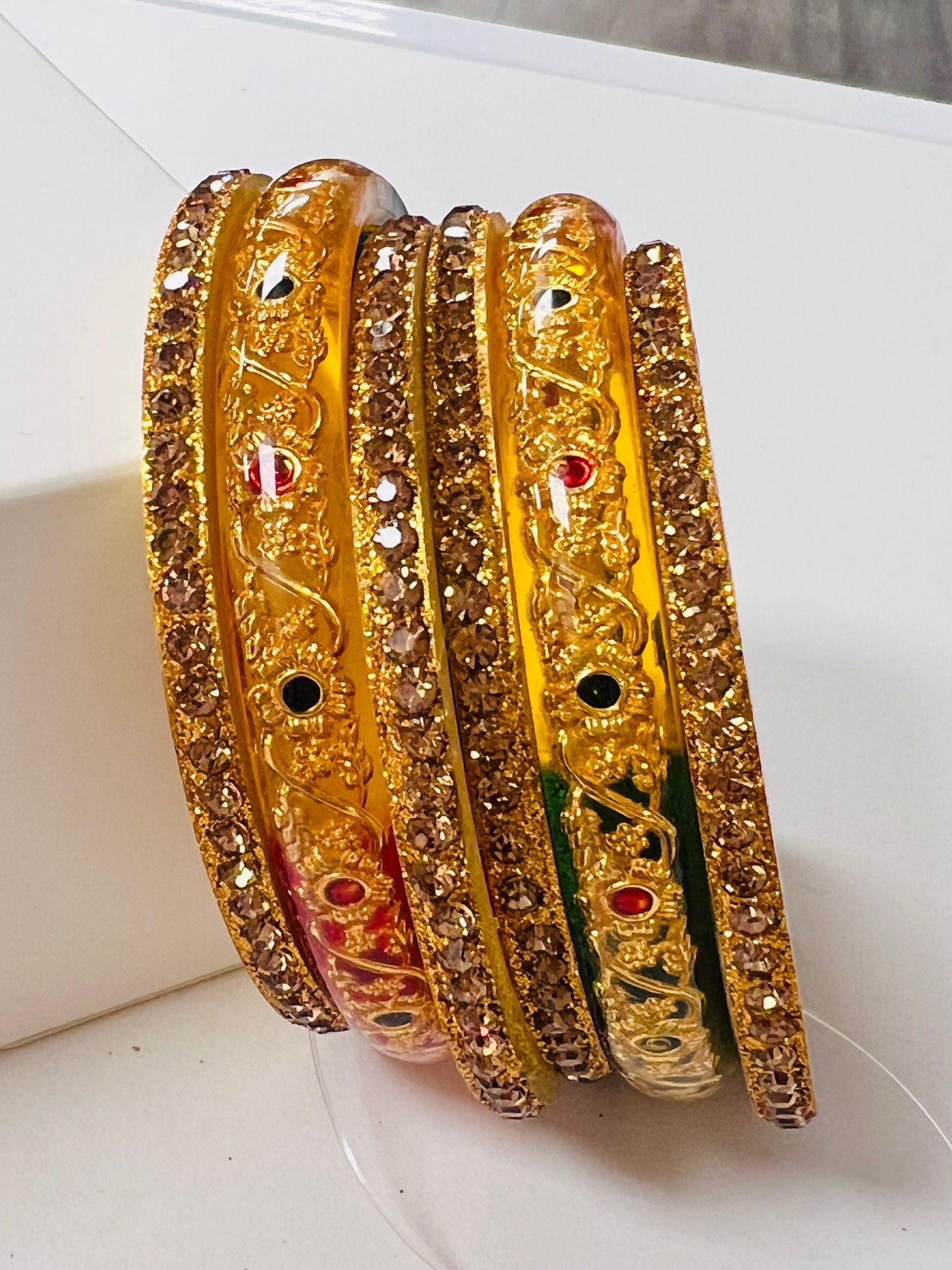 Multi color stone bangles